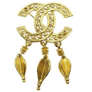 Chanel Fringe Brooch Pin Gold 95A